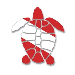 Dive Flag Turtle Decal Thumbnail}