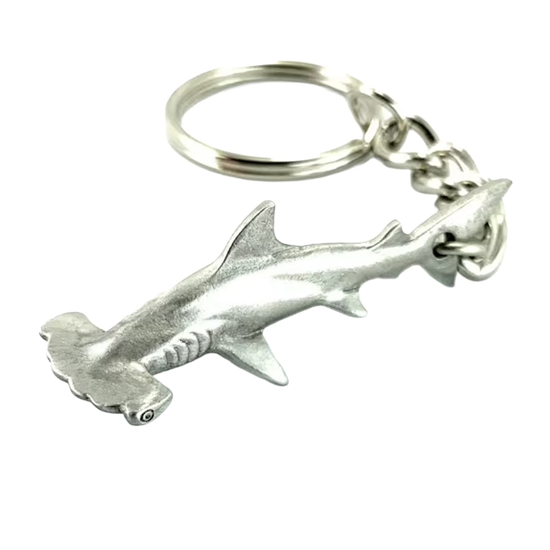 Big Blue Hammerhead Shark Keychain