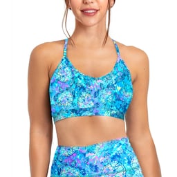 Spacefish Army Eco-Friendly Bikini Sports Bra - Front Thumbnail}