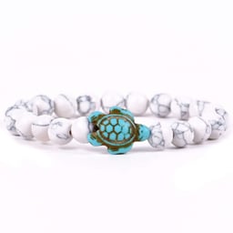 Fahlo The Journey Bracelet - Sea Turtle - White Howlite - STC Edition Thumbnail}