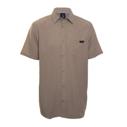 EVO Horizon Woven Short Sleeve Shirt - Stone - front Thumbnail}