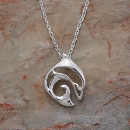 Big Blue "Flipper" Dolphin Pendant Thumbnail}