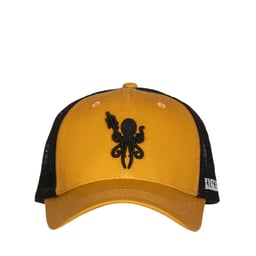 Kraken Logo Trucker Hat - yellow - front Thumbnail}