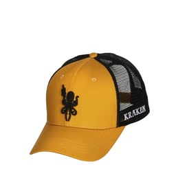 Kraken Logo Trucker Hat - yellow - side Thumbnail}