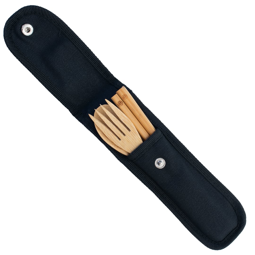 Rill Simple Tools Bamboo Travel Utensils with Case