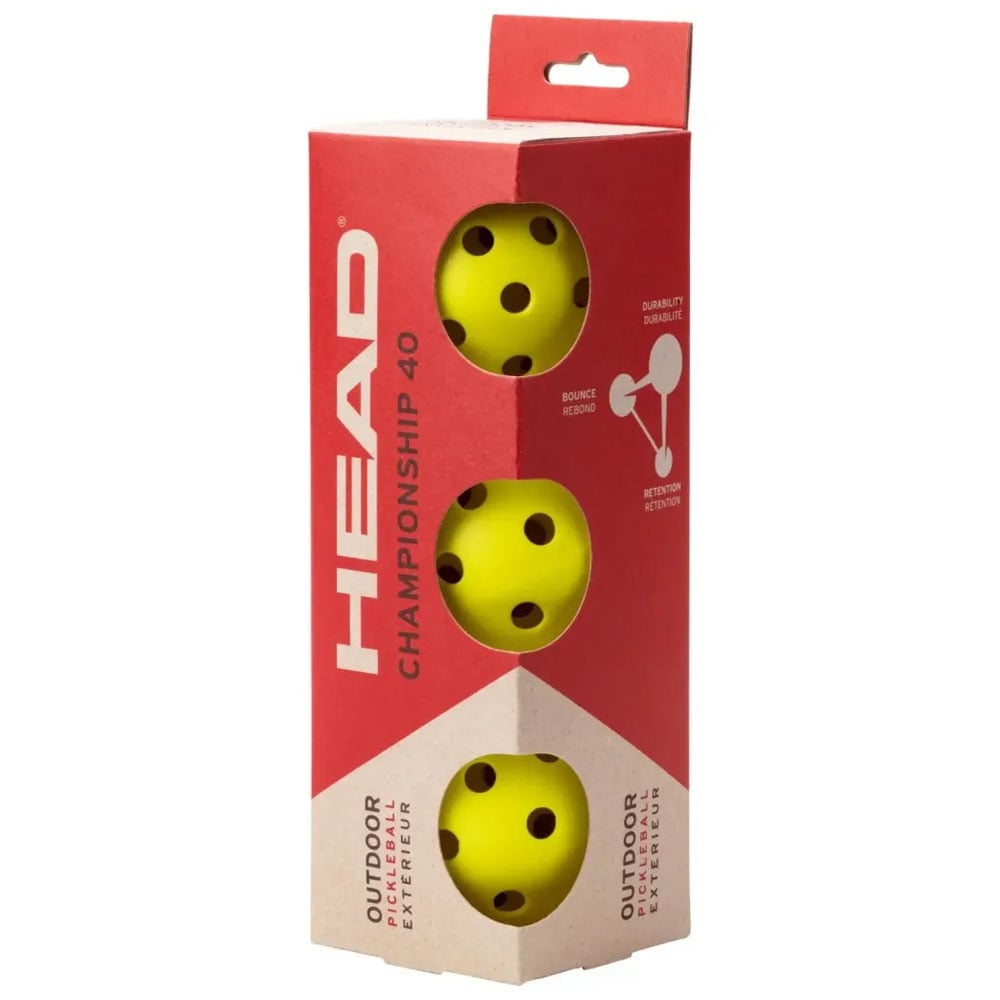 HEAD Championship 40 Outdoor Pickleballs - 3 Pack