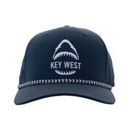 Key West Shark Bite Hat - Navy - Front Thumbnail}