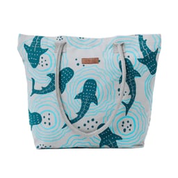 Sand Cloud Shark Ripples Beach Tote Thumbnail}