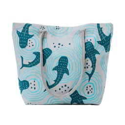 Sand Cloud Shark Ripples Beach Tote Thumbnail}