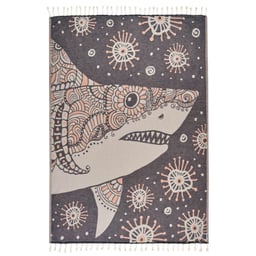 Sand Cloud Mrs Shark Discovery Shark Week Beach Towel Front Thumbnail}
