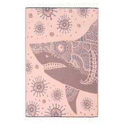 Sand Cloud Mrs Shark Discovery Shark Week Beach Towel Back Thumbnail}