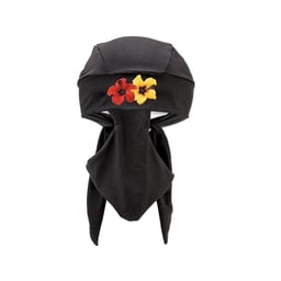 Scuba Do-rag - hibiscus - black Thumbnail}