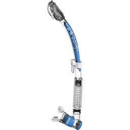 Cressi Itaca Ultra Dry Snorkel - Clear/Blue Thumbnail}