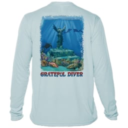 Grateful Diver Christ of Abyss Long Sleeve Performance Shirt Thumbnail}