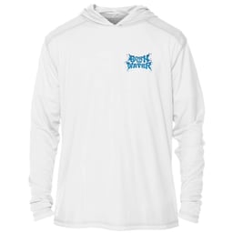 Born of Water We Dive at Dawn Long Sleeve Hooded Performance Shirt Front Thumbnail}