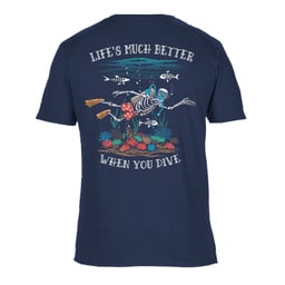 Exit H2O Salty Bones Diver T-Shirt (Men’s) - graphic / back side Thumbnail}