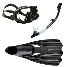 EVO and Mares Manta Snorkeling Package - All black set Thumbnail}